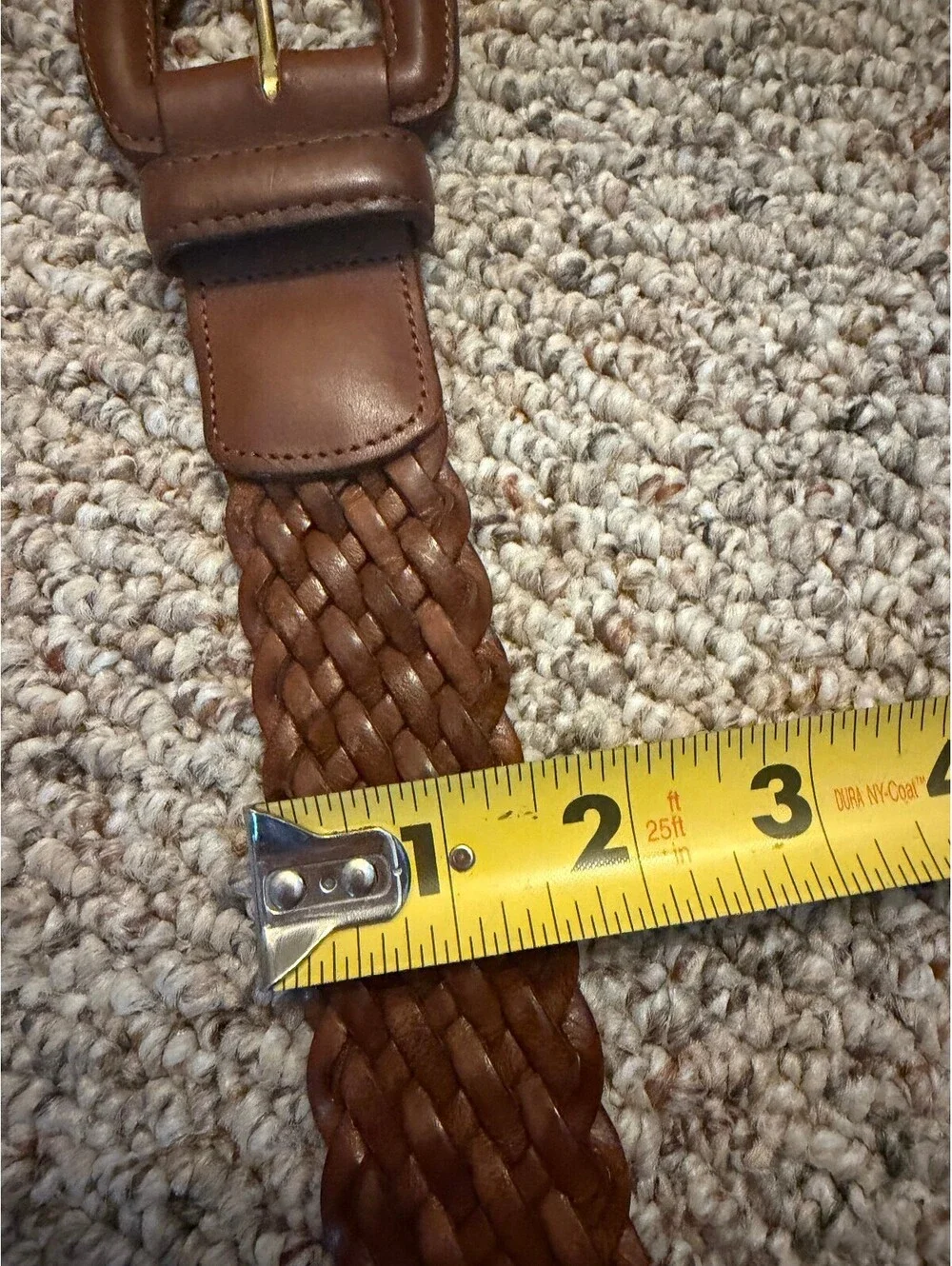 Coach British tan leather woven belt 3851 Large
